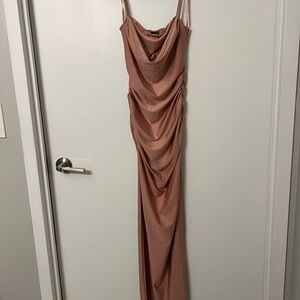 Windsor Pink Ruched Maxi Gown for Wedding Guest
